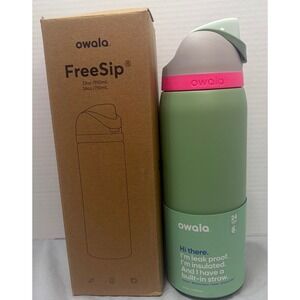 Owala FreeSip 32oz Insulated Stainless Steel Water Bottle Hint of Spring Green